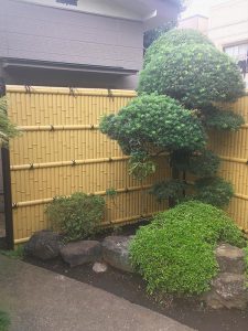 施工後：東京都／古い竹垣の撤去と新竹垣の施工